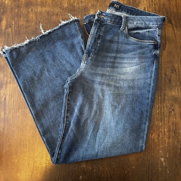 KUT From The Kloth Maggie Wide Drape Leg Jeans Size 14 - Picture 9 of 9